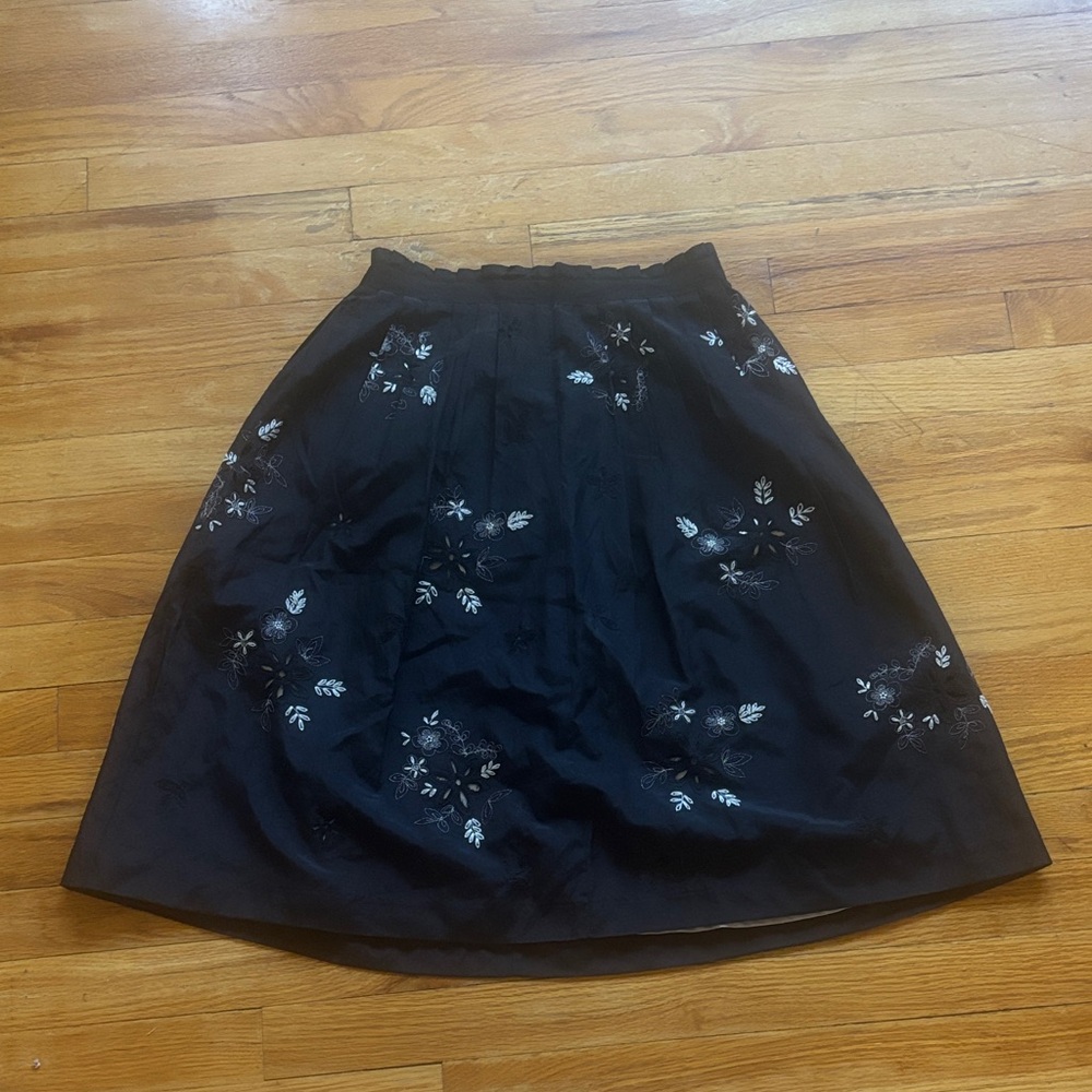 Antonio Melani Silk Blend Floral Skirt
